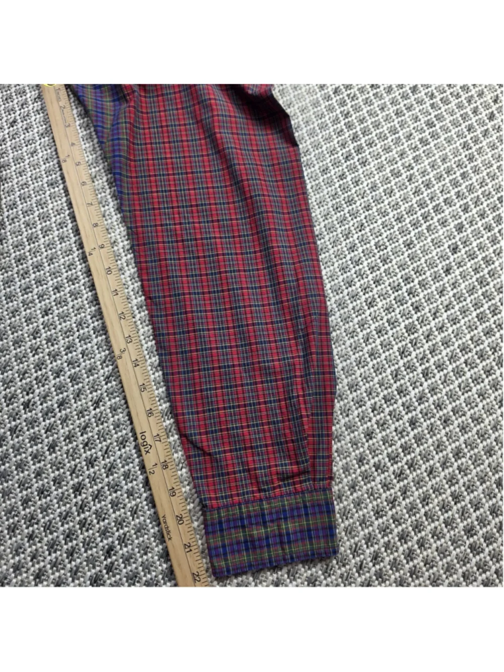 Vintage Ralph Lauren Shirt Men’s XL Made in Hong Kong Plaid White Collar 90s